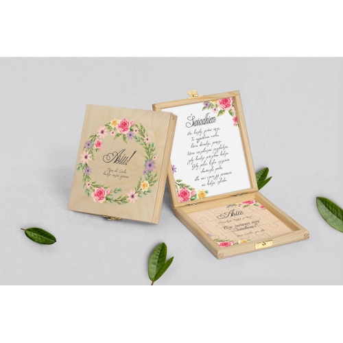 Prośba o świadkowanie - naturalne puzzle Akwarelowe Wianki Motyw 5