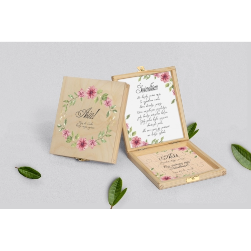 Prośba o świadkowanie - naturalne puzzle Akwarelowe Wianki Motyw 6