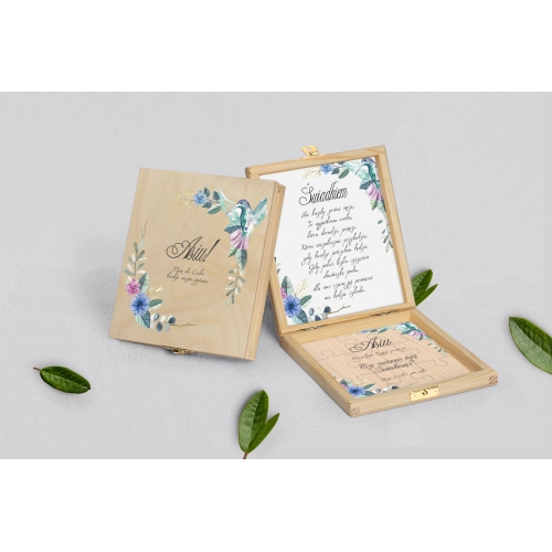 Prośba o świadkowanie - naturalne puzzle Akwarelowe Wianki Motyw 8