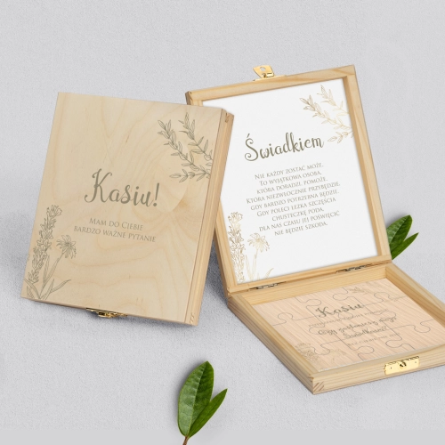 Prośba o świadkowanie - naturalne puzzle Fiori Motyw 1