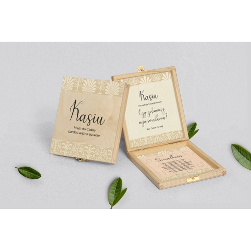 Prośba o świadkowanie - naturalne puzzle Vintage Motyw 1