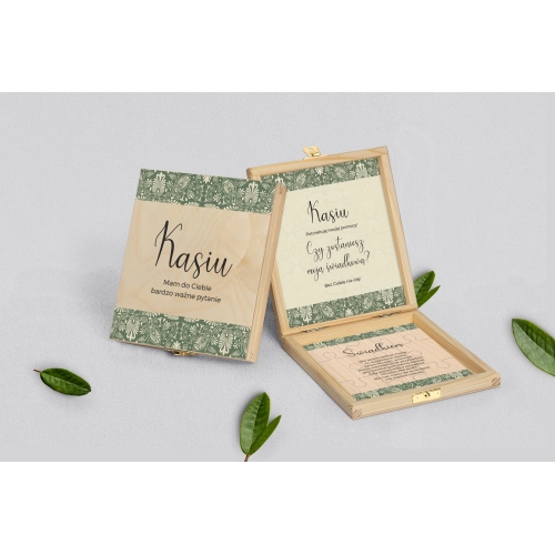 Prośba o świadkowanie - naturalne puzzle Vintage Motyw 2