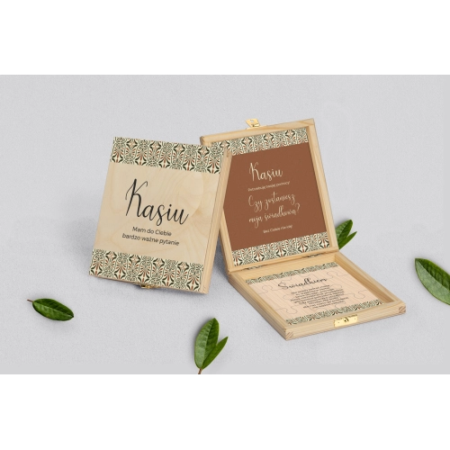 Prośba o świadkowanie - naturalne puzzle Vintage Motyw 3