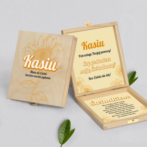 Prośba o świadkowanie - naturalne puzzle Sunflowers Motyw 1