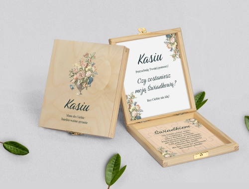 Prośba o świadkowanie - naturalne puzzle Rustic Summer Motyw 1