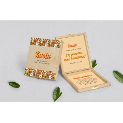 Prośba o świadkowanie - naturalne puzzle Retro Style Motyw 1