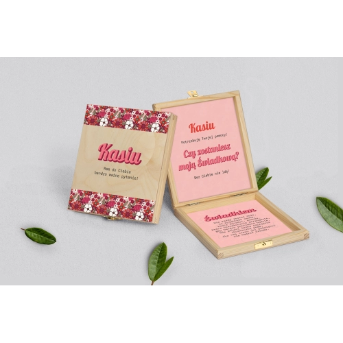 Prośba o świadkowanie - naturalne puzzle Retro Style Motyw 2