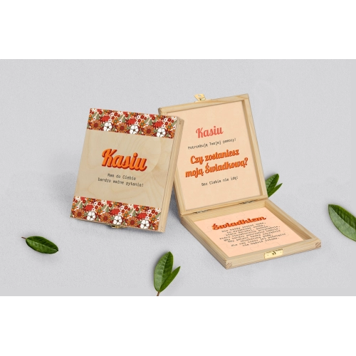 Prośba o świadkowanie - naturalne puzzle Retro Style Motyw 3