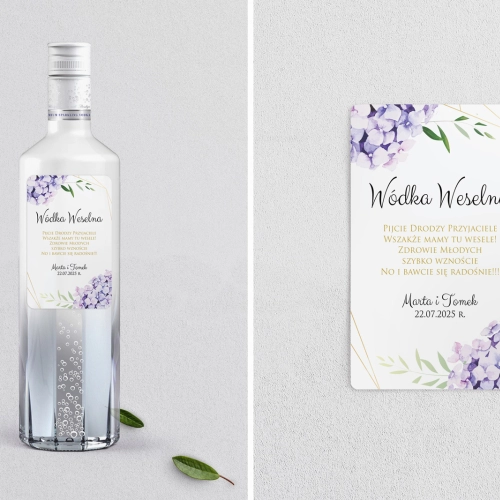 Naklejki na alkohol - Flowers & Frame Motyw 1