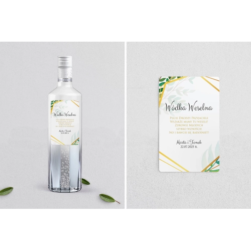 Naklejki na alkohol - Flowers & Frame Motyw 2