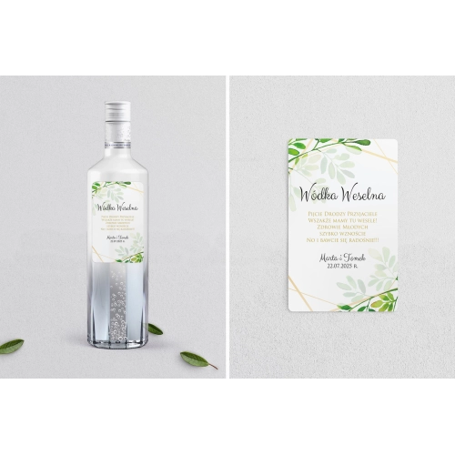 Naklejki na alkohol - Flowers & Frame Motyw 3