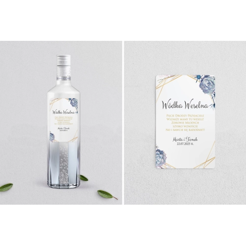 Naklejki na alkohol - Flowers & Frame Motyw 6