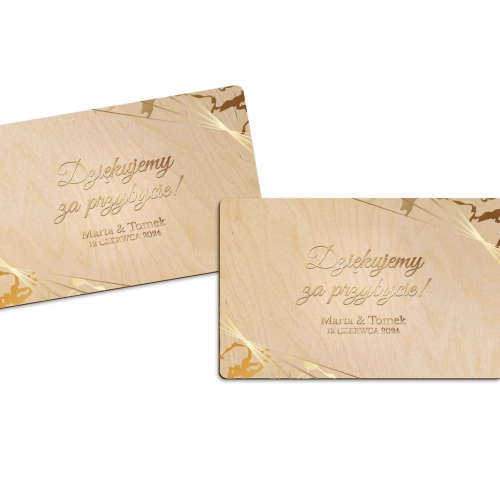 Magnes Prostokątny - Marmur & Złoto - Motyw 4