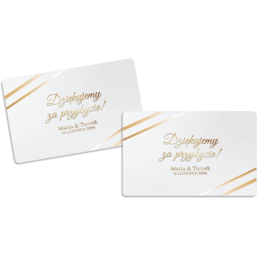 Magnes Prostokątny - Marmur & Złoto - Motyw 1