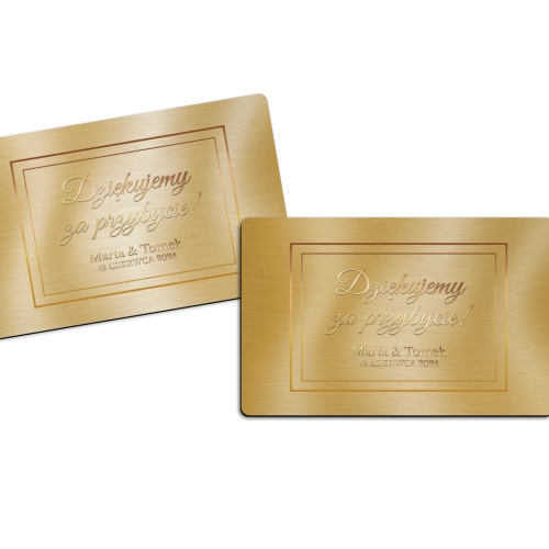 Magnes Prostokątny - Marmur & Złoto - Motyw 3