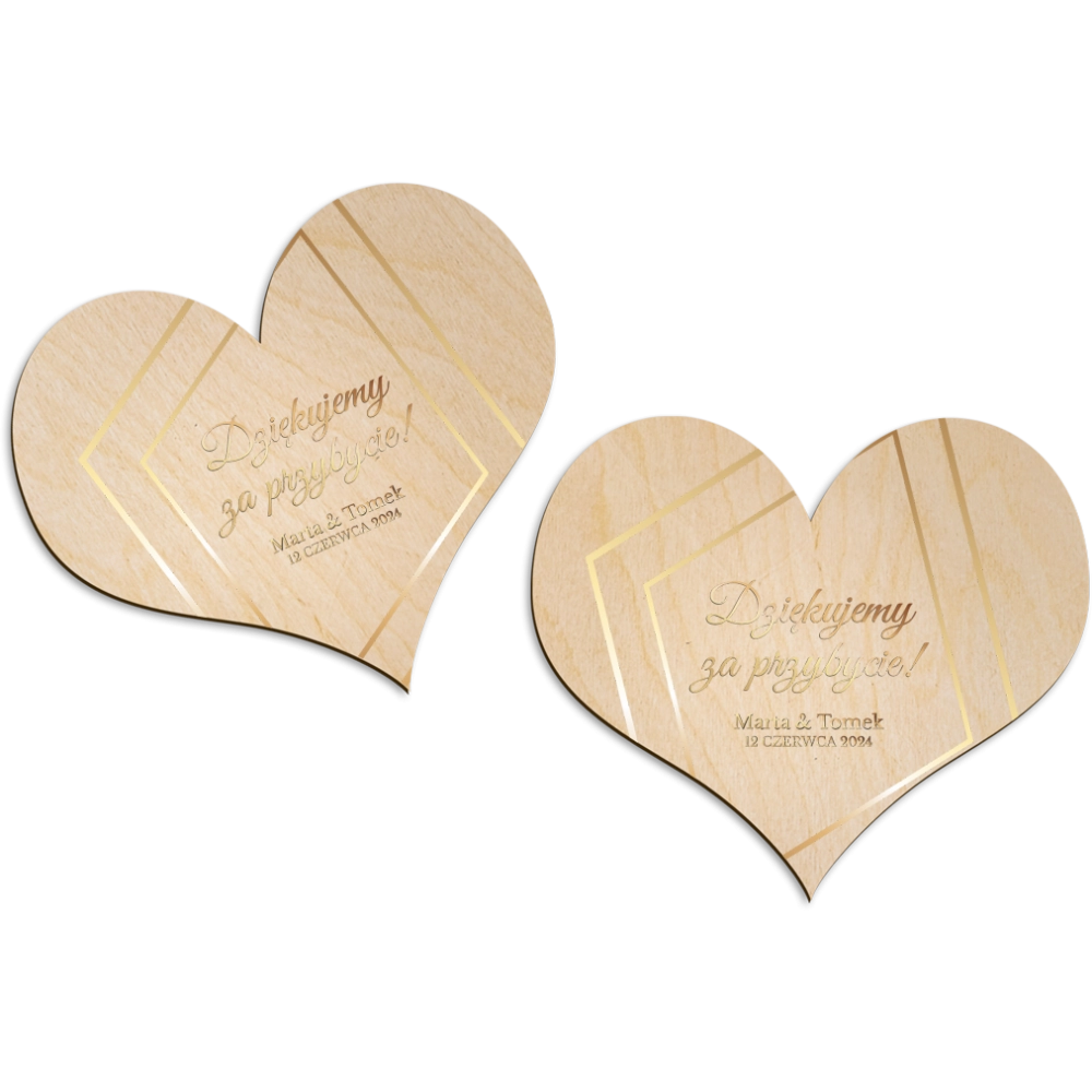 Magnes Serce - Marmur & Złoto - Motyw 1