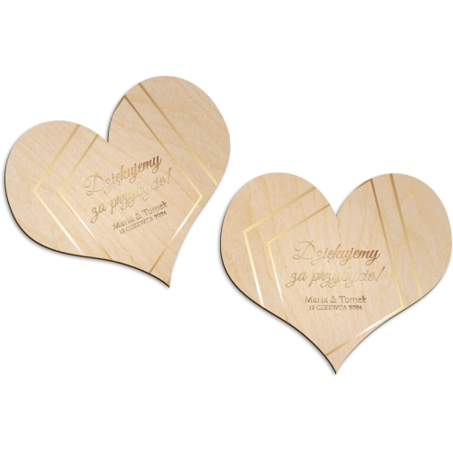 Magnes Serce - Marmur & Złoto - Motyw 1