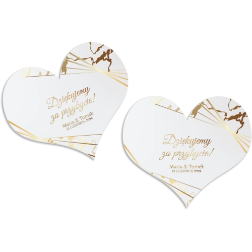 Magnes Serce - Marmur & Złoto - Motyw 4