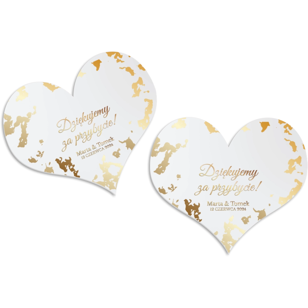 Magnes Serce - Marmur & Złoto - Motyw 5