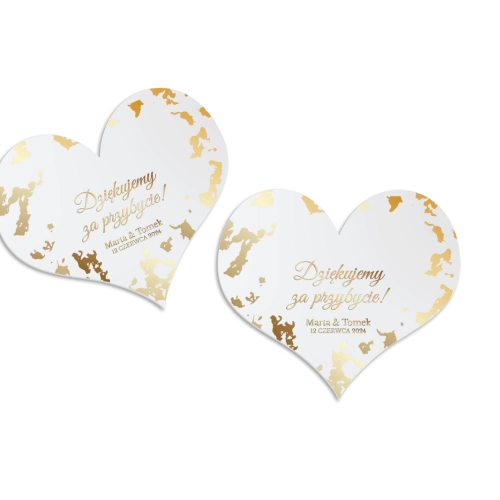 Magnes Serce - Marmur & Złoto - Motyw 5