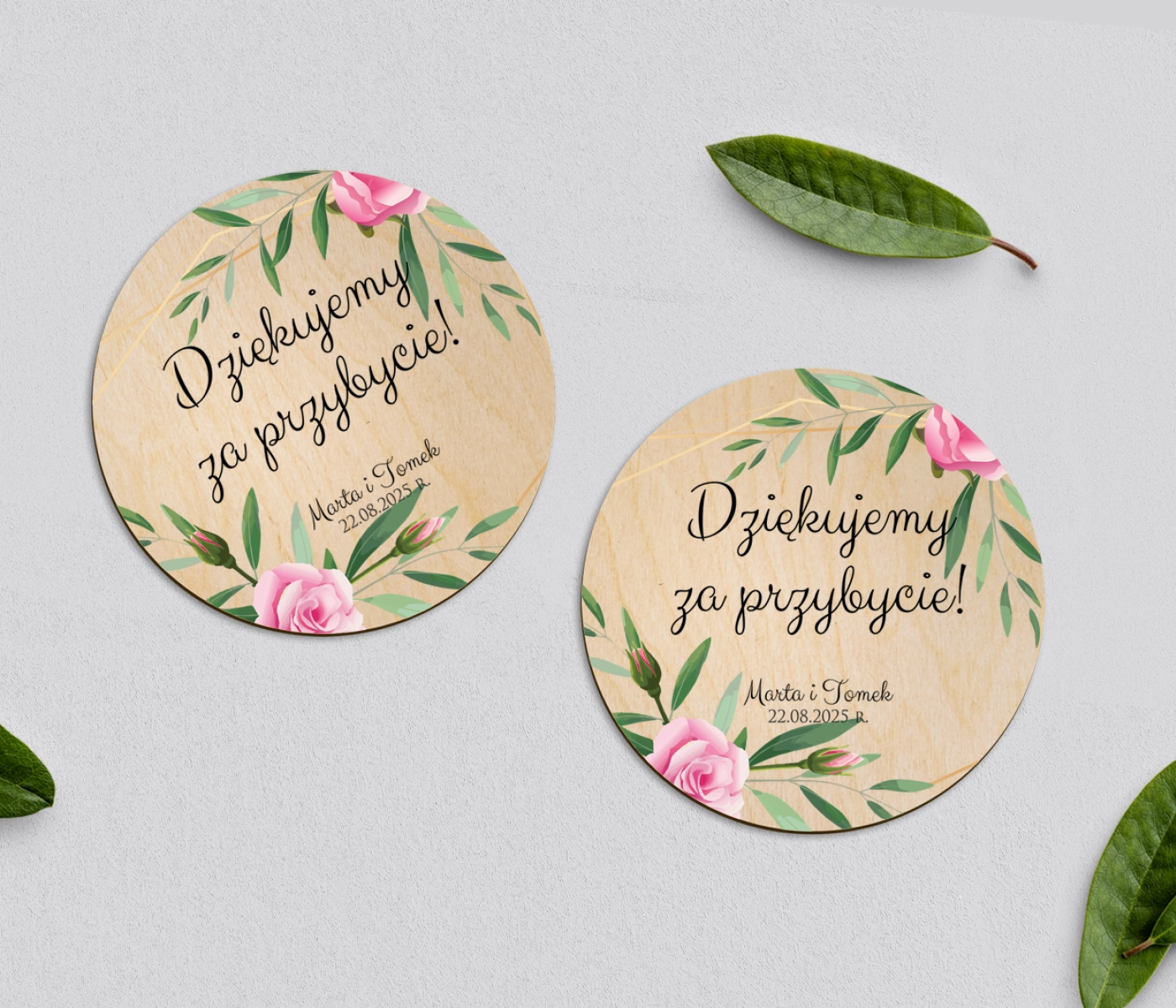Magnes Okrągły - Flowers & Frame Motyw 4