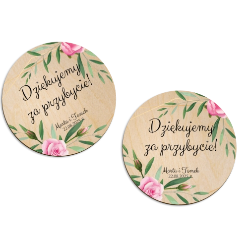 Magnes Okrągły - Flowers & Frame Motyw 4