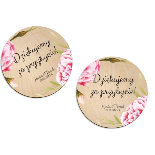 Magnes Okrągły - Flowers & Frame Motyw 5