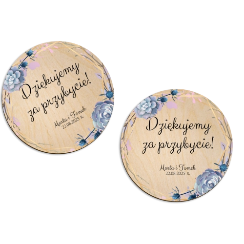 Magnes Okrągły - Flowers & Frame Motyw 6