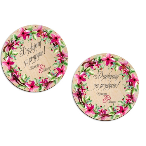 Magnes Okrągły - Akwarelowe Wianki Motyw 2