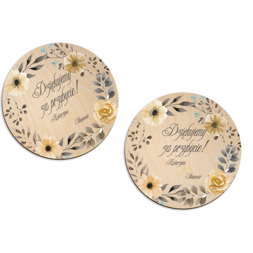 Magnes Okrągły - Akwarelowe Wianki Motyw 4