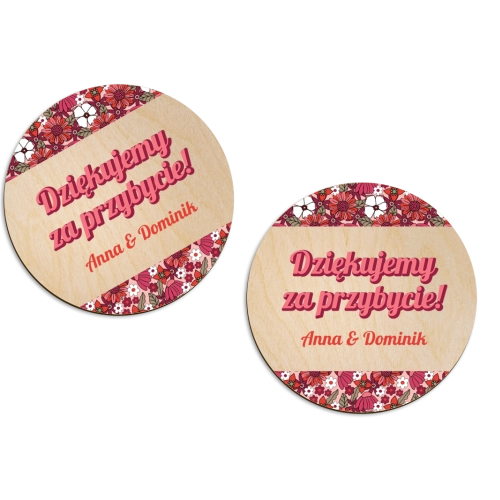 Magnes Okrągły - Retro Style Motyw 2
