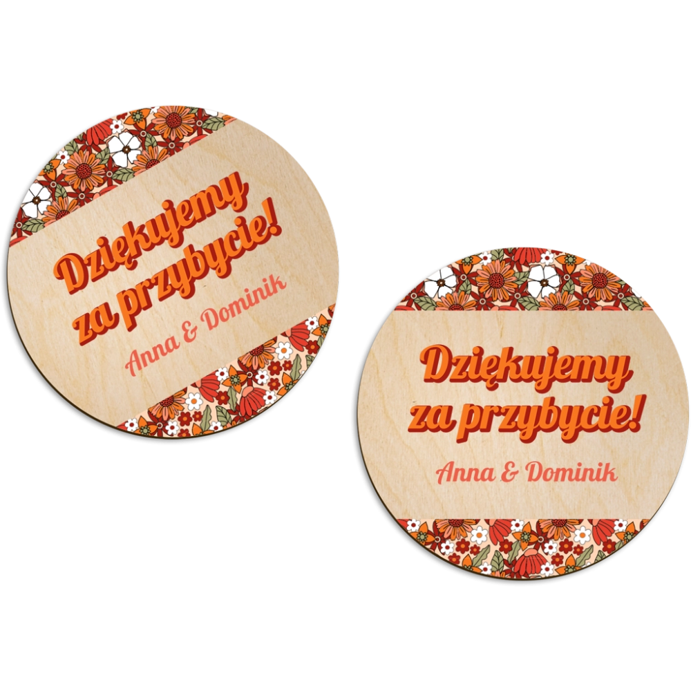 Magnes Okrągły - Retro Style Motyw 3