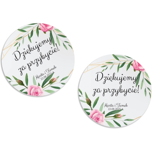 Magnes Okrągły - Flowers & Frame Motyw 4