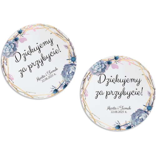 Magnes Okrągły - Flowers & Frame Motyw 6