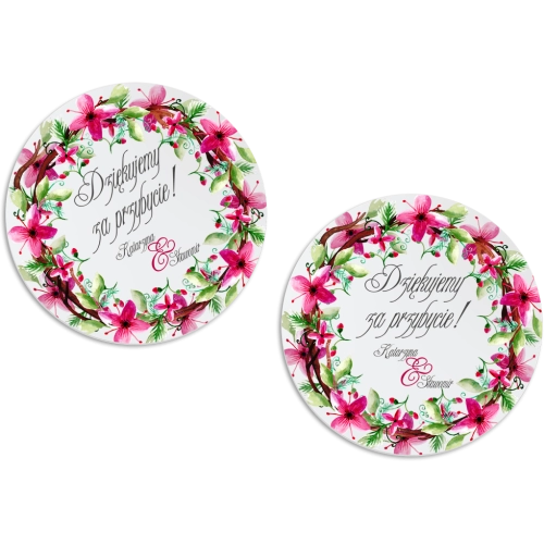 Magnes Okrągły - Akwarelowe Wianki Motyw 2