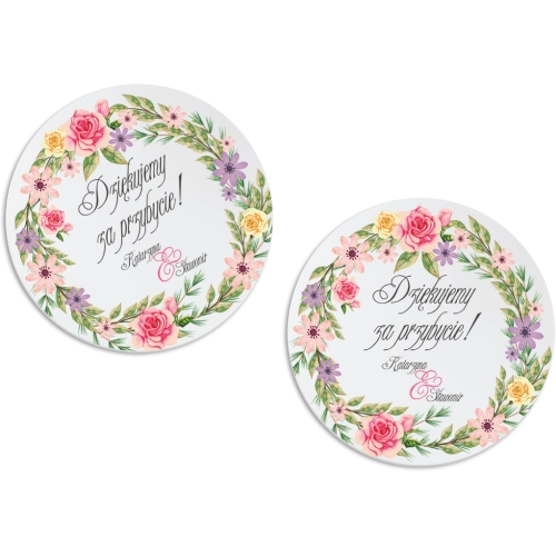 Magnes Okrągły - Akwarelowe Wianki Motyw 5