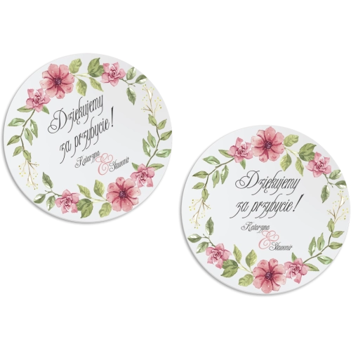 Magnes Okrągły - Akwarelowe Wianki Motyw 6