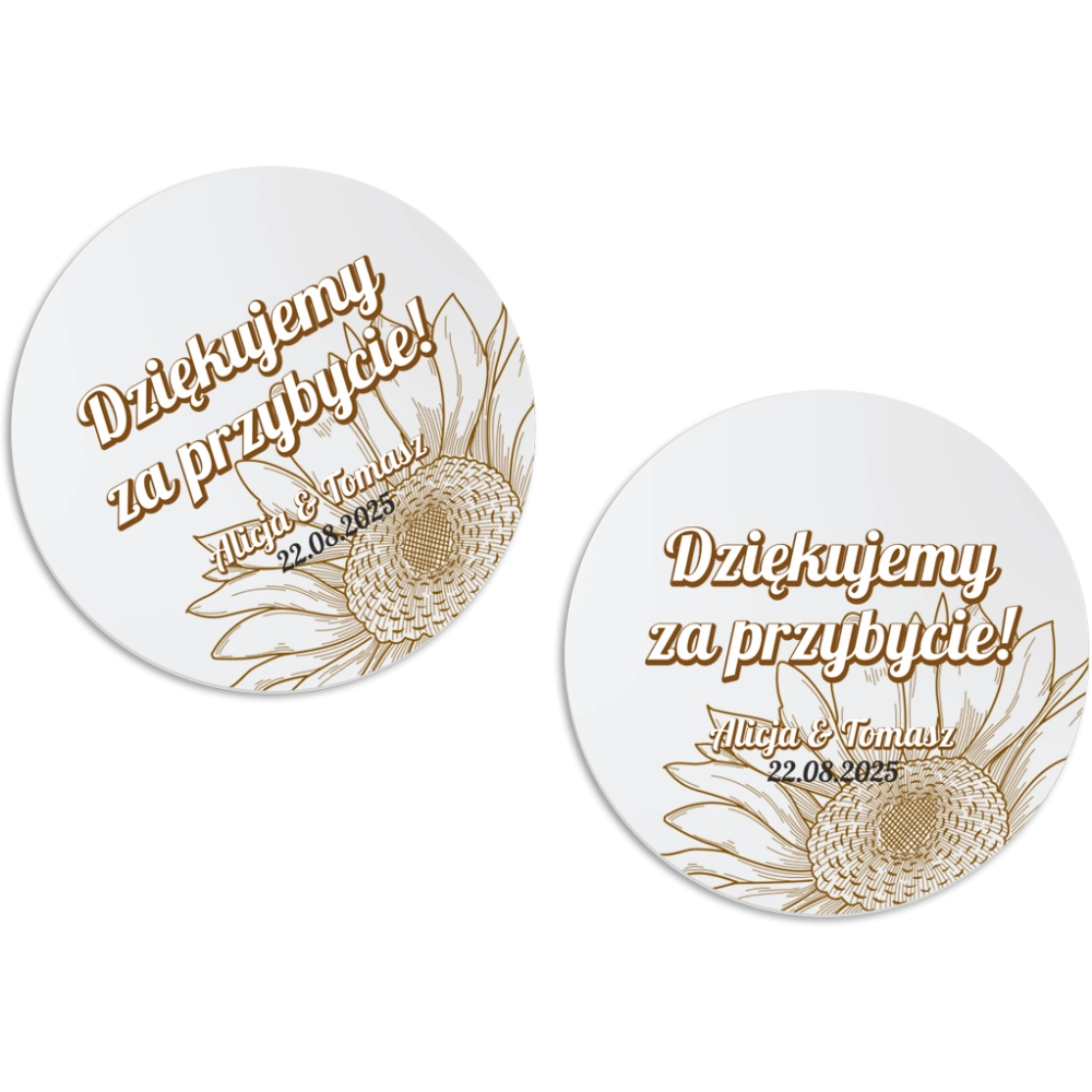 Magnes Okrągły - Sunflowers Motyw 3