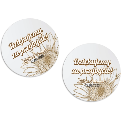 Magnes Okrągły - Sunflowers Motyw 3