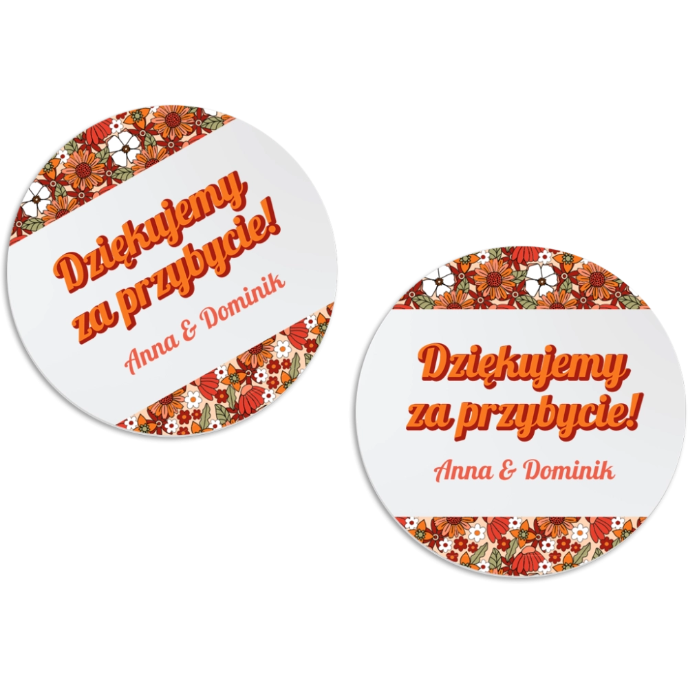 Magnes Okrągły - Retro Style Motyw 3