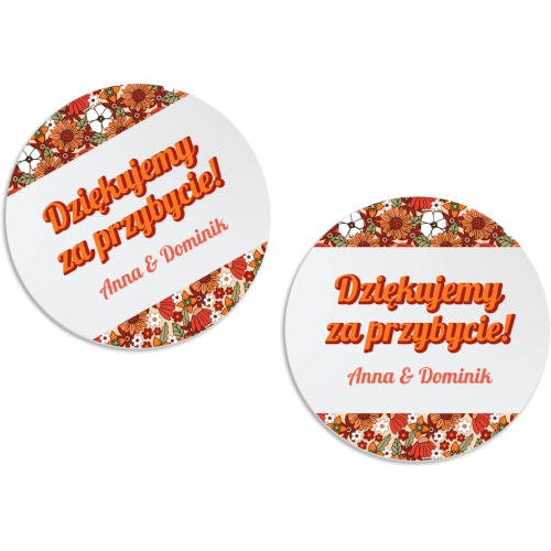 Magnes Okrągły - Retro Style Motyw 3