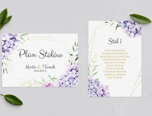 Plan Stołów - Karteczka Flowers & Frame Motyw 1