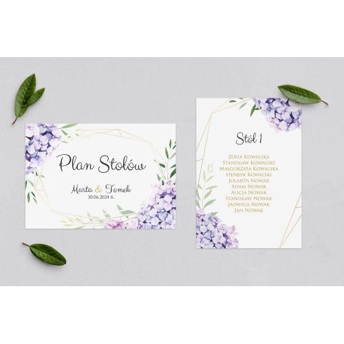 Plan Stołów - Karteczka Flowers & Frame Motyw 1