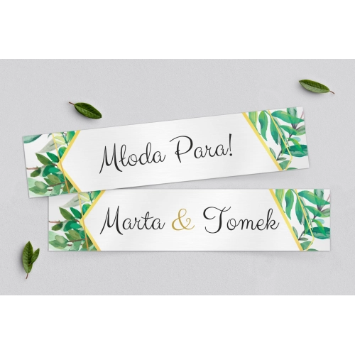 Tablice Rejestracyjne 2 szt. - Flowers & Frame Motyw 2