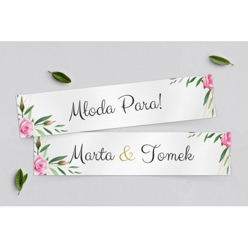 Tablice Rejestracyjne 2 szt. - Flowers & Frame Motyw 4