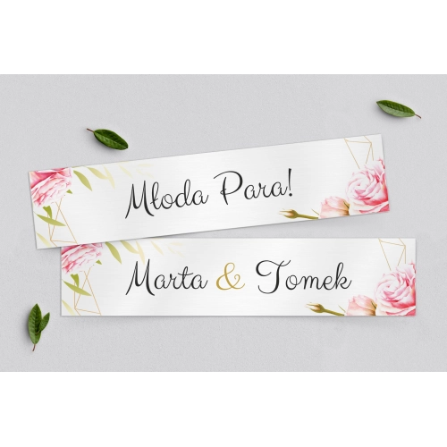 Tablice Rejestracyjne 2 szt. - Flowers & Frame Motyw 5