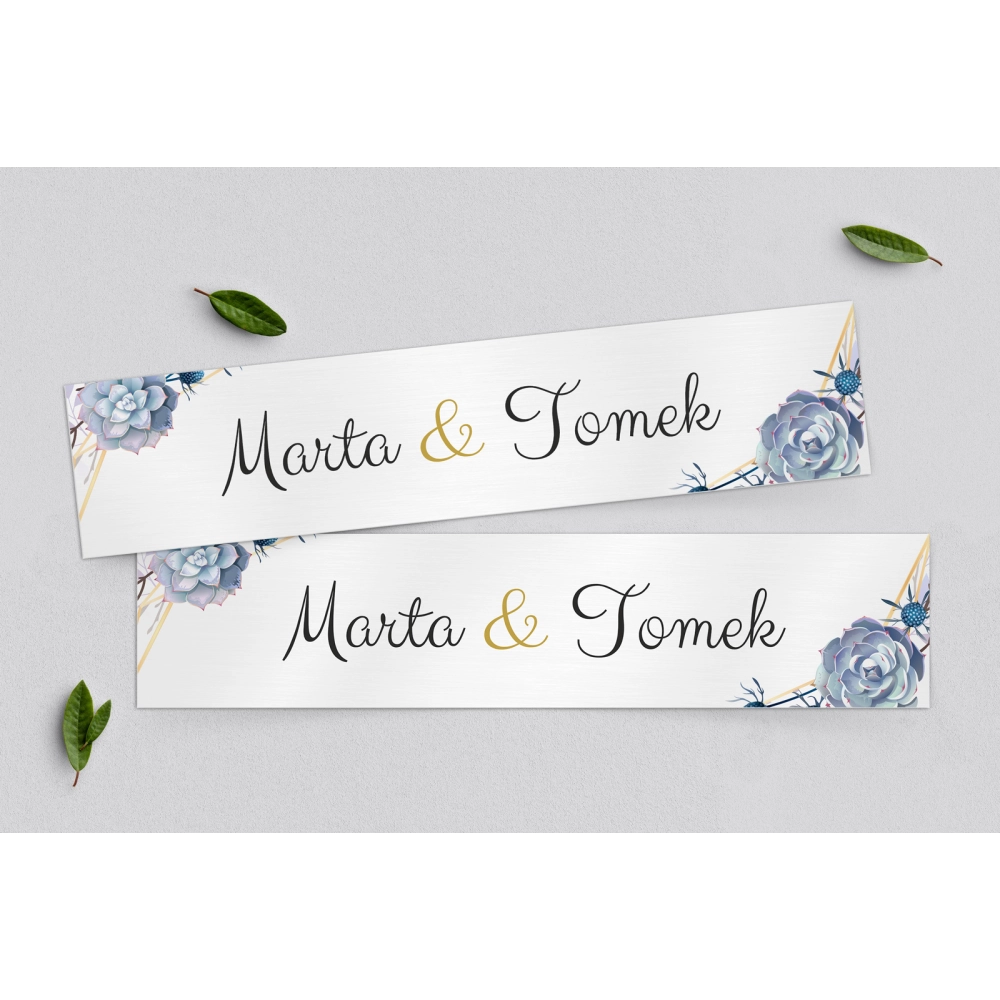 Tablice Rejestracyjne 2 szt. - Flowers & Frame Motyw 6