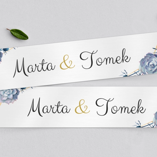 Tablice Rejestracyjne 2 szt. - Flowers & Frame Motyw 6