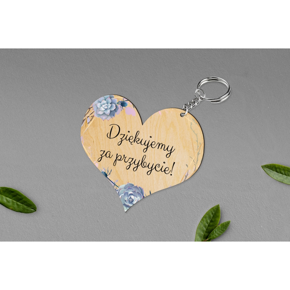 Breloki z&nbsp;Nadrukiem - Serce Flowers & Frame Motyw 6