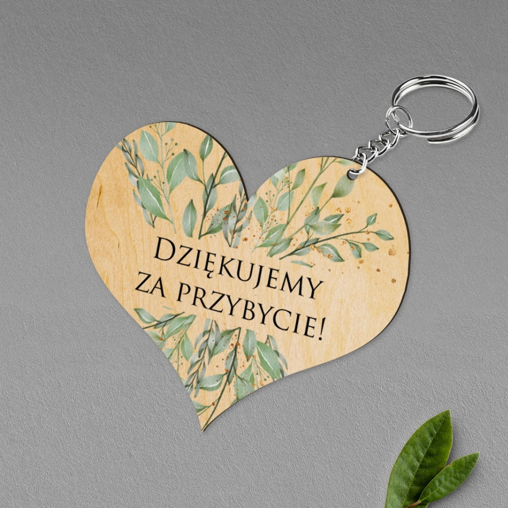 Breloki z Nadrukiem - Serce Leaves Motyw 3